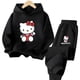 thumbnail image 4 of Conjunto de ropa para bebés y niños pequeños, sudaderas con capucha de dibujos animados de manga larga, sudaderas con capucha de Hello Kitty con cuello redondo, sudaderas y pantalones largos, conjunto, 4 of 5