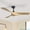 Matte Black with Burlywood Bldes, variant on Sofucor 52" Downrod Ceiling Fans with Remote,Reverse Airflow,6 Wind Speed,Sloped Ceiling Applicable
