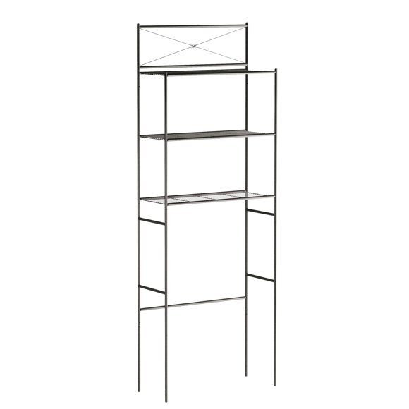 Zenna Home Over the Toilet Storage Shelf Space Saver, Behind Toilet Bathroom Organizer and Storage, Metal Bathroom Organizer with