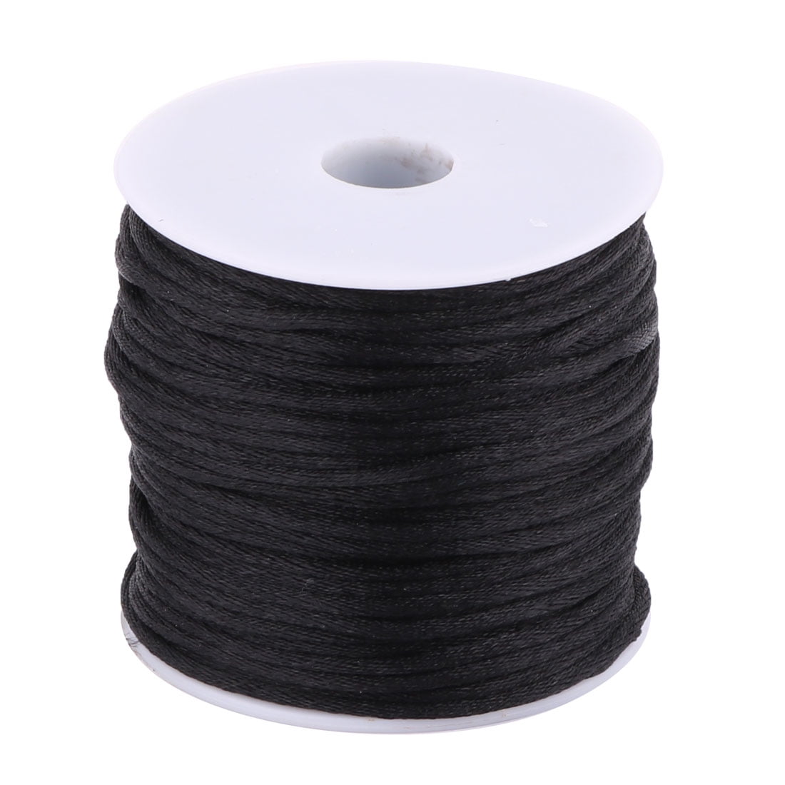 Nylon Handicraft DIY Knit Key Chains Doll Pendant Cord Black 2mm Dia 49 Yards