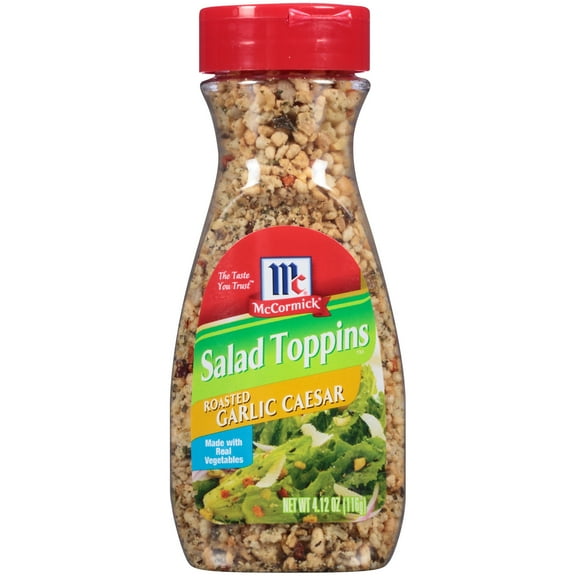 McCormick Non-GMO Kosher Roasted Garlic Caesar Salad Toppins', 4.12 oz Bottle