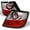 Red Clear Lens, variant on AKKON - For 05-10 Scion TC ANT10 Sport Coupe Black Bezel Rear LED Tail Lights Brake Lamps Replacement Pair