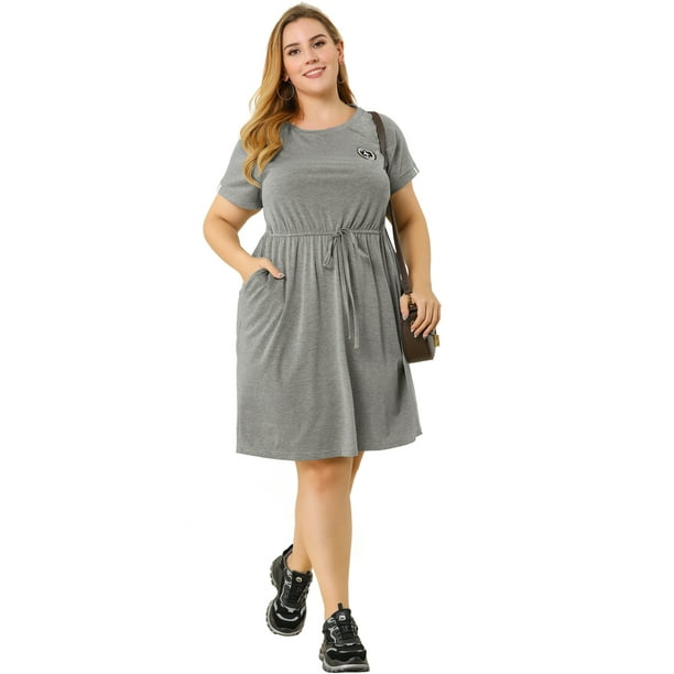 Grey plus size dress hotsell