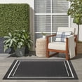 thumbnail image 4 of Nourison Essentials Indoor/Outdoor Black Ivory 5' x square Area Rug, (5 Square), 4 of 9