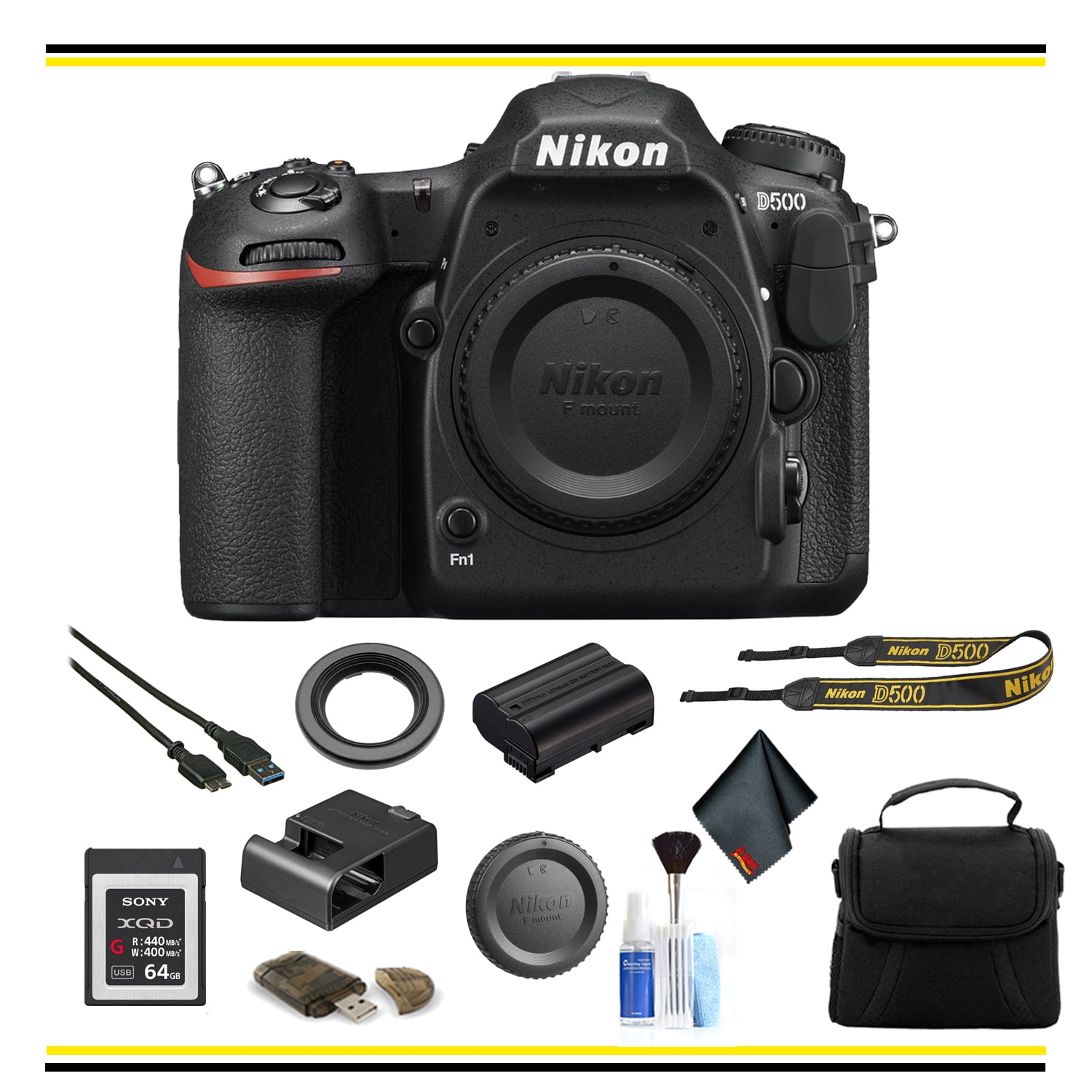 Nikon D500 DSLR Camera Starter Bundle (Intl Model)