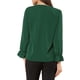 thumbnail image 3 of BLUSA CON VOLANTES PARA MUJER INSPIRE CHIC, ELEGANTE, CON ESCOTE EN V, DE MANGA LARGA, TAMAÑO 3XL, VERDE, PARA USAR EN EL TRABAJO, 3 of 7