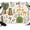 Green Brown, variant on 7x5ft Photo Backdrop, Forest Animals Soft Polyester Backdrop Curtains Photography Backdrops, Cartoon Cute Sika Deer Bears Botanical Brushed Background for Photoshoots Studio Video Portrait Parties