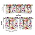 thumbnail image 6 of Country Floral Print Curtains 24" Short - 3 Panel Vintage Farmhouse Set with Bohemian Botanicals, Rod Pocket Window Treatment, 6 of 6