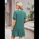 thumbnail image 2 of Vestido de Cuello Redondo y Corta Verde Oscuro M, 2 of 7