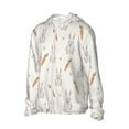 thumbnail image 2 of Balery Retro Rabbit Men's Women's UPF 50+ Sun Protection Lightweight Hoodie Performance Long Sleeve Shirt for Fishing Running-XX-Large, 2 of 9