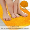 thumbnail image 3 of 2 Pieces Kitchen Rugs, Abstract Anti Fatigue Non Slip Foam Cushioned Orange Tangerine Art Graffiti Comfort Indoor Floor Mat Runner Rug Set for Laundry Office Sink Bathroom (17"x48"+17"x24"), 3 of 7
