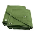 thumbnail image 2 of (2 Pack) 10' x 16' Green Canvas Tarp 12oz Heavy Duty Water Resistant, 2 of 21