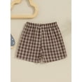 thumbnail image 5 of Bagilaanoe Toddler Baby Boy Girl Plaid Shorts Elastic Waist Casual Short Bottoms 12M 18M 24M 3T 4T 5T Kids Summer Clothes, 5 of 7