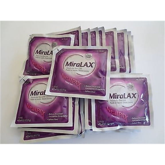 MiraLAX Laxative Powder ,17 Gram Strength Polyethylene Glycol, Box of 24 Packets