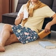thumbnail image 3 of KLL Cute Rabbit Floral for Men's 1-Pack Shorts,Sleep Pajama Shorts for Men Soft Pj Shorts Men's Pajama Bottoms Sleepwear -Large, 3 of 7