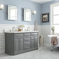 thumbnail image 3 of Water Creation Palace 60" Wood Double Bathroom Vanity in Cashmere Gray/Nickel, 3 of 9