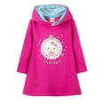 thumbnail image 2 of Vestido con capucha de longitud media para niños de Hello Kitty, vestido de manga larga con estampado de dibujos animados para niñas, ropa para niños, falda acampanada de estilo occidental, 2 of 5