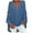 Blue, variant on Women's V Neck Pullover for Fall Winter,Women's Long Sleeve Tops Solid Color V Neck Fashion Loose Curved Hem Button Upper Garment