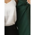 thumbnail image 5 of INSPIRE CHIC Women's Blazer Button Lapel Collar Short Sleeves Spring Summer Wear-to-Work Blazer XL Dark Green, 5 of 6