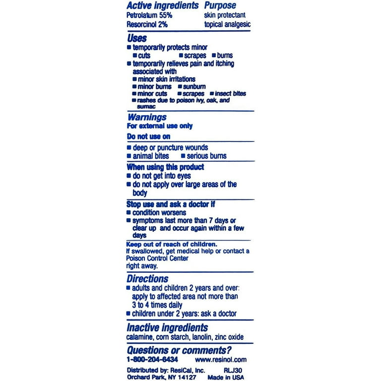 Ingredients for Resinol Resorcinol for Medical Usage Resorcinol