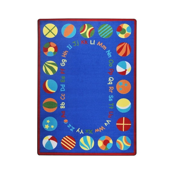 Bouncy Balls 5'4" x 7'8" Area Rug In Color Multi