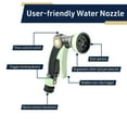 thumbnail image 2 of Kings County Tools Garden Hose Nozzle Sprayer with 8 Spray Patterns and Quick Connector (Mint/Black), 2 of 7