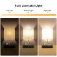 Fully Dimmable Table Lamp for Bedroom Living Room Dual USB Port, Nightstand Desk Lamps with