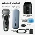 thumbnail image 4 of Braun Series 8 Electric Shaver for Men, with 4+1 Shaving Elements & Precision Long Hair Trimmer, 5in1 SmartCare Center, Close & Gentle Even on Dense Beards, PowerCase for Mobile Charging, Wet & Dry El, 4 of 13