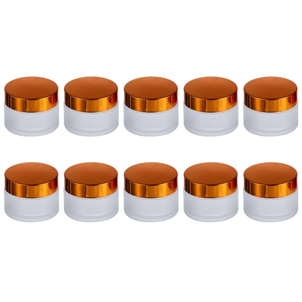 10pcs 30g Tarros de crema Botellas Dispensador de vidrio Tarros rellenables cosméticos mate