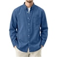 thumbnail image 3 of Trikvn Men's Casual Button Down Shirts Long Sleeve Chambray Denim Tops with Chest Pocket Classic Collared Lightweight Dress Shirt for Work Office Everyday Essential, 3 of 7