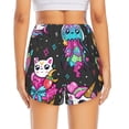 thumbnail image 4 of Goofa Cat Icecream Printed Women 2 in 1 Running Shorts,Quick Dry Athletic Workout Shorts,High Waisted Athletic Shorts with Liner Pockets-Medium, 4 of 9