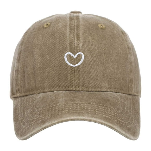 Trendy Heart-Embroidered Visors for Outdoor Activities Adjustable Sun Caps for All Seasons for Home Leisure and Travel
