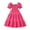 Hot Pink, variant on Girls Smocked Dresses Short Sleeve Princess Dreamy Dress Summer Casual Tunic Ruffle Swing Elegant Dresses, Hot Pink, 10 Years