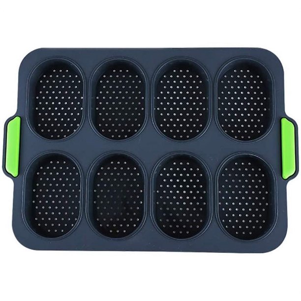 Bread Baking Mold, 8 Units Silicone Nonstick Bread Tray, Mini Baguette