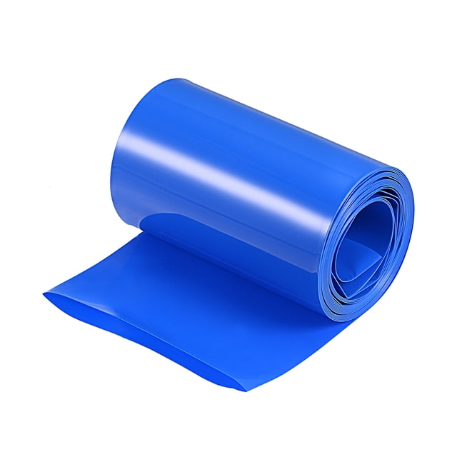 Unique Bargains Tubes Rétractables à la Chaleur 85mm Plat 10 Pieds Bleu pour Gros Pack de Batteries