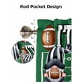 thumbnail image 5 of IT'S GAME Valances for Windows TIME Rugby Sport Hat Gnome Retro Green Modern Kitchen Valance Curtain Rod Pocket Small Curtains for Cafe Bathroom Laundry Basement 42" x 12", 5 of 8