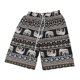 thumbnail image 4 of Pantalones cortos de playa para mujer y hombre, ropa de verano, ropa de playa bohemia, cintura elástica, Tailandia Marrón, 4 of 9