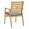thumbnail image 5 of Modway Syracuse Wood Patio Dining Chair in Natural and Gray (Set of 2), 5 of 8