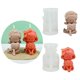 thumbnail image 2 of 4 Pcs Flower Girl Silicone Moulds Ice Baking Tool Soap Molds Little Girl Candle Molds for Fondant Chocolate Decorations, 2 of 4