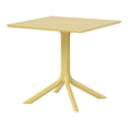 thumbnail image 2 of WestinTrends Playa 31.5" Square Outdoor Plastic Resin Patio Dining Table for 4, Yellow, 2 of 12