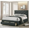 thumbnail image 4 of Furniture of America Bethn Transitional Fabric Storage Twin Bed in Dark Gray, 4 of 6
