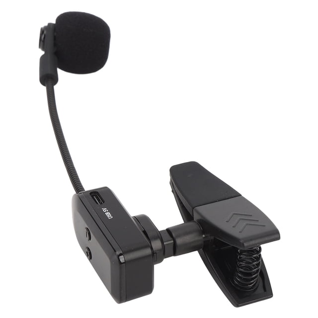 Micrófono De Saxofón, Micrófono Compacto Con Clip Para Instrumento, Transmisión Estable De Alta Sensibilidad 2,4G Para Actuaciones De Banda