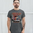 thumbnail image 3 of Tee Hunt America's Highways Route 66 T-Shirt Truck Driver Mechanic Teamster Men's Tee, Charcoal, 4X-Large, 3 of 5