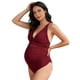 thumbnail image 2 of Trajes de baño para mujer, trajes de baño para mujer conservadores sin mangas estampados para la playa y balnearios de maternidad, traje de baño cómodo para embarazadas, 2 of 9