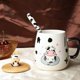 thumbnail image 4 of Cute Cow Coffe Mug with Cover and Spoon, Ceramic Cow Coffee mug, 420ml Kawaii Cow Mugs, 3D Animal Cow Mug Prefect Gifts For Boys Girl Women Kid (Happy, 4 of 4