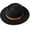 Black, variant on Lady Retro Wide Brim Fedora Floppy Pork Pie Hat with Belt Buckle