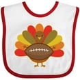 thumbnail image 3 of Inktastic Thanksgiving Day Turkey Football Fan Boys or Girls Baby Bib, 3 of 4