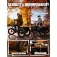 thumbnail image 5 of ESKUTE T300 Pro Electric Tricycle for Adults, E Trike, 1200W Peak Motor, 998.4Wh Battery, 20" x 4.0" Fat Tires, Foldable 3 Wheel Electric Bike, Stable Ride for Seniors & Parents Orange, UL2849, 5 of 8