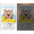 thumbnail image 2 of Caroline's Treasures BB2072CNL Yorkie Yorkishire Terrier Summer Beach Ceramic Night Light, 6x4x3", multicolor, 2 of 2