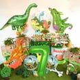 thumbnail image 6 of Dinosaur 7th Birthday Party Decorations With Giant Inflatable Balloons, 40 Inch Helium Foil Mylar Number 7 for Dinosaur Theme Celebration, 6 of 15